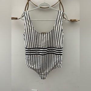 ASOS one piece hourglass striped swimsuit - size US16